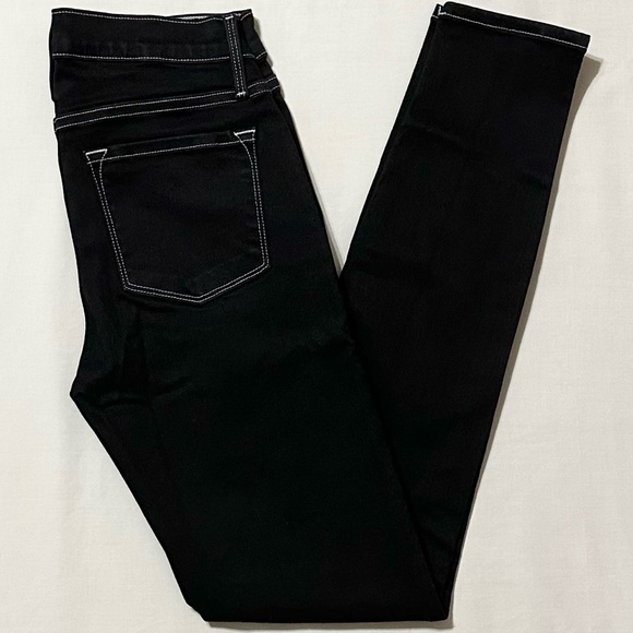 Frame Denim, Le Skinny de Jeanne Crop, Noir, Black Denim Jeans, NWOT - 25 - Picture 12 of 16